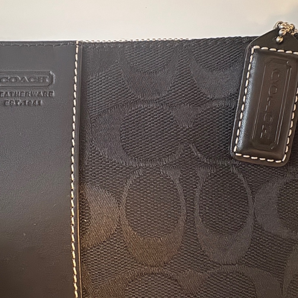 NWOT COACH | Signature Collection Crossbody Bag – Black Jacquard & Leather Trim - Picture 4 of 4